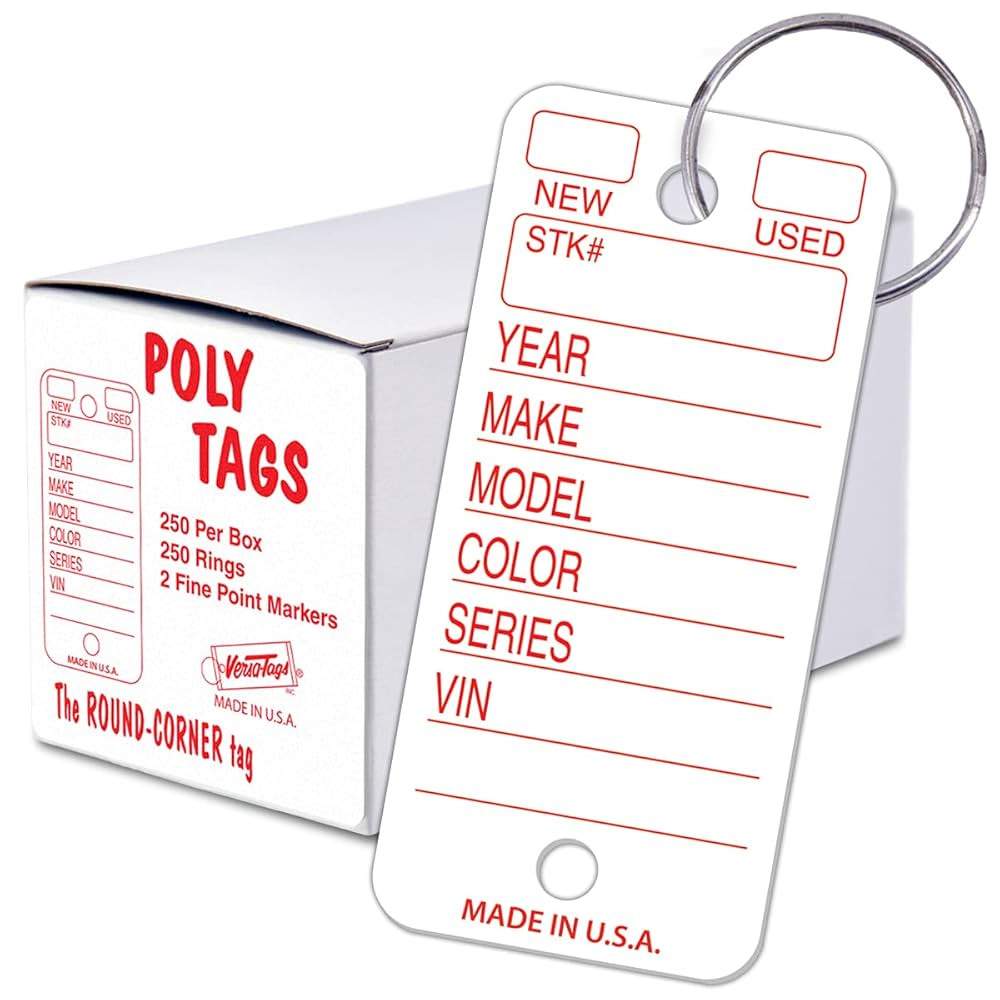 Poly Plastic Key Tags