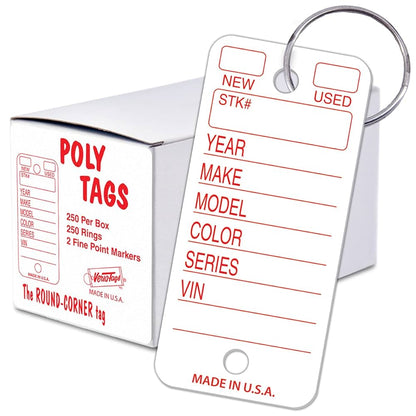 Poly Plastic Key Tags