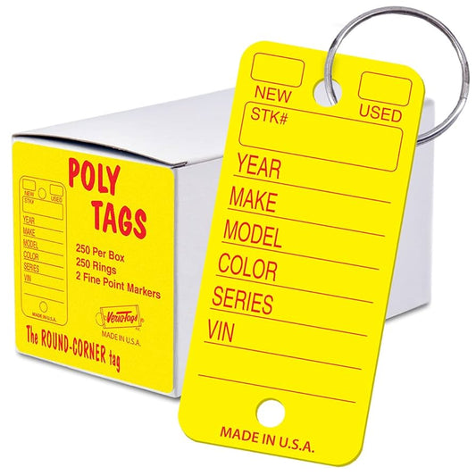 Poly Plastic Key Tags